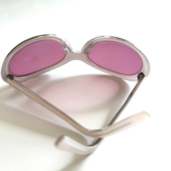 Vintage Campaign Christian Roth Sunglasses Pink Lens White Frames made in Japan main image 9